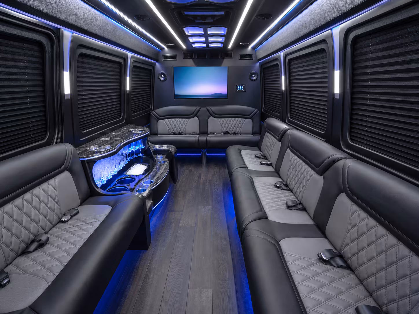 dothan 40 passenger party bus inside